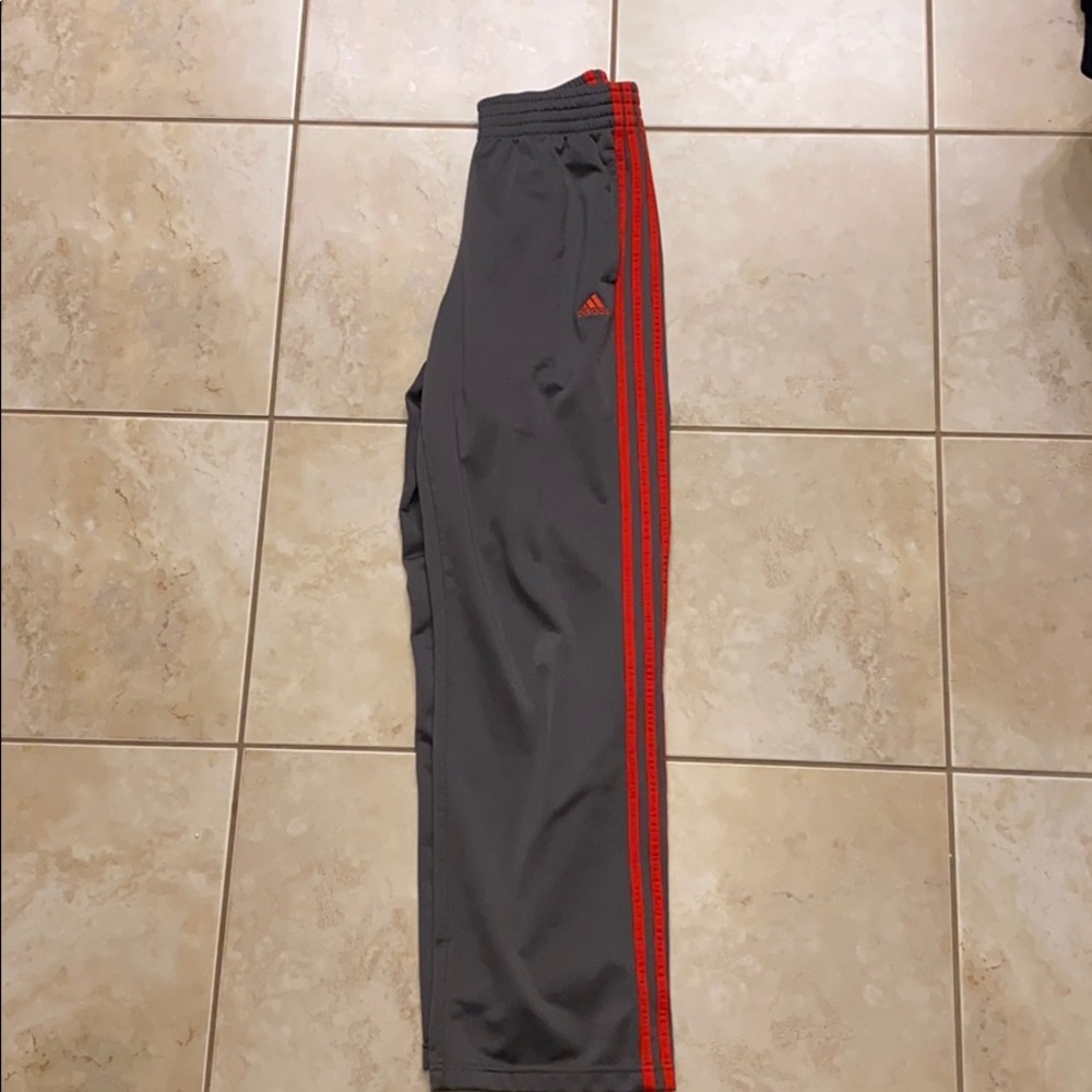 Adidas Men’s Pants Track Lounge Red Grey